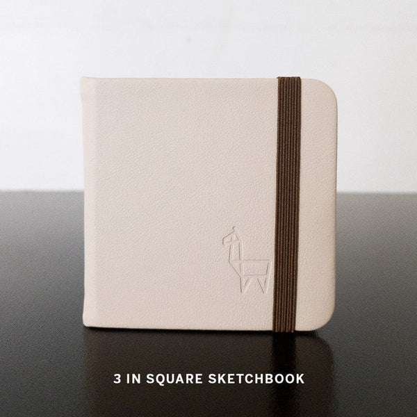 Etchr 100% Cotton Mixed Media Mini Sketchbook, 3" Square, Cold Pressed