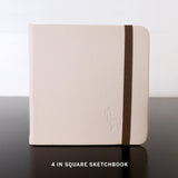 Etchr 100% Cotton Mixed Media Mini Sketchbook, 4" Square, Cold Pressed