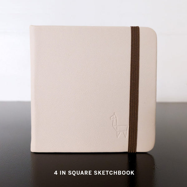 Etchr 100% Cotton Mixed Media Mini Sketchbook, 4" Square, Cold Pressed