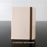Etchr 100% Cotton Mixed Media Mini Sketchbook, A7 Portrait, Cold Pressed