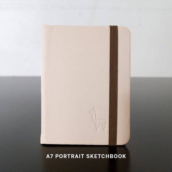 Etchr 100% Cotton Mixed Media Mini Sketchbook, A7 Portrait, Cold Pressed