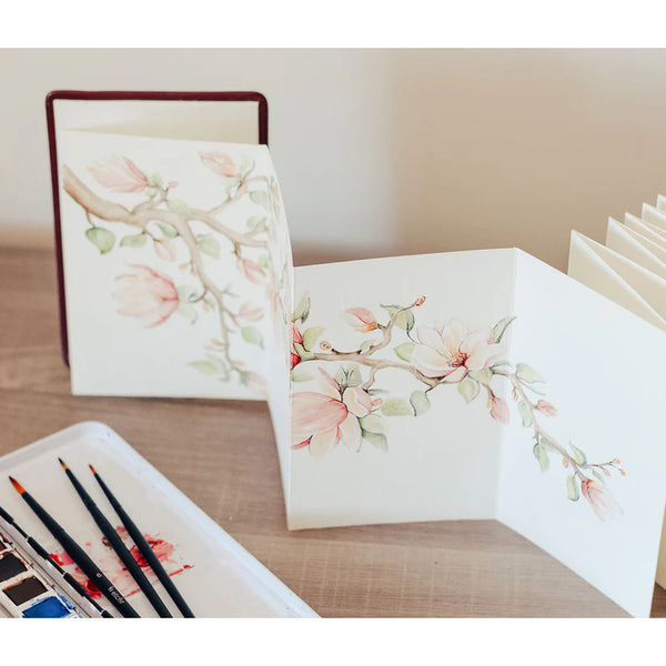 Etchr 100% Cotton Mixed Media Sketchbook, Small Accordion, Cold Pressed