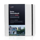 Etchr 100% Cotton Mixed Media Sketchbook, 8" Square, Hot Pressed