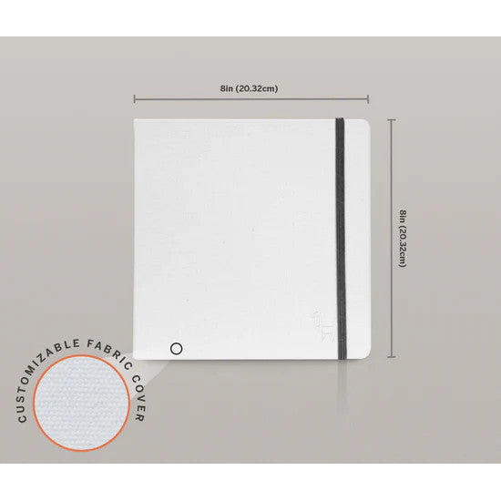 Etchr 100% Cotton Mixed Media Sketchbook, 8" Square, Cold Pressed
