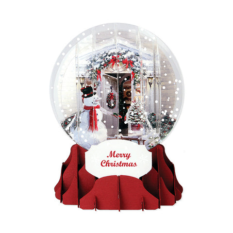 Up With Paper Holiday Pop-Up Card: Holiday Door Snow Globe