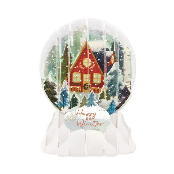 Up With Paper Holiday Pop-Up Card: Holiday A-Frame Snow Globe