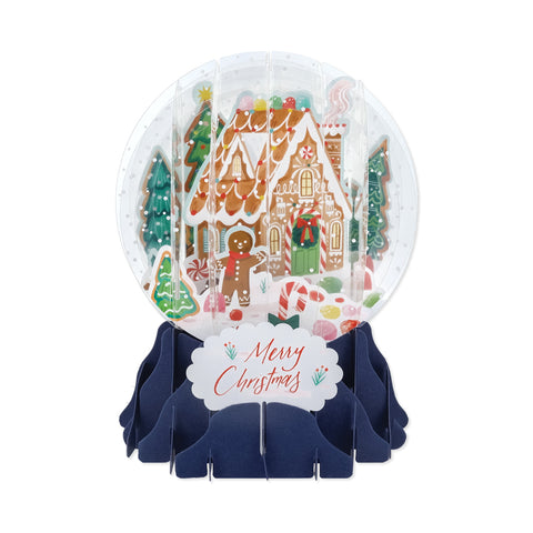 Up With Paper Holiday Pop-Up Card: Gingerbread Snow Globe