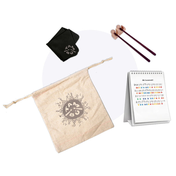 Tambú Tongue Drum Musical Toy - Baby Sky Kite Blue musical instrument with drumsticks 