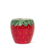 Abbott Stoneware Planter - Strawberry & Leaf, Small