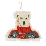 Abbott Hanging Fabric Ornament - Polar Bear in Sweater