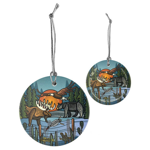 Native Northwest ceramic Ornament: All My Relatives