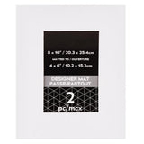 CTG Photo Mats 8x10" Matted for 4x6" - 2pk White