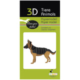 Fridolin 3D Animals Paper Model - German Shepherd