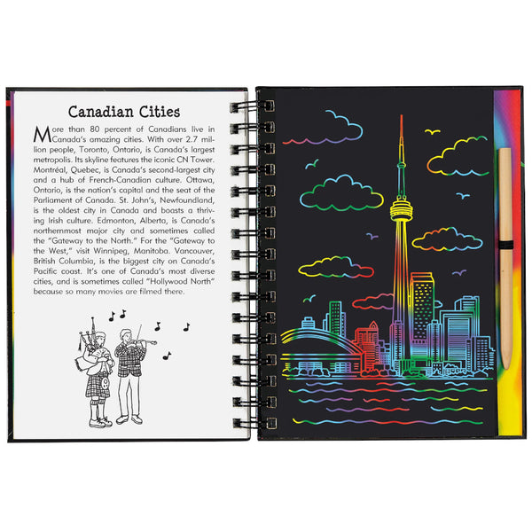 Peter Pauper Press Art Activity Book: Scratch & Sketch Canada