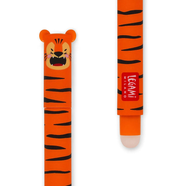 Legami Erasable Gel Pen - Tiger, Orange Ink