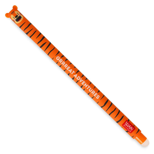 Legami Erasable Gel Pen - Tiger, Orange Ink