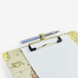 Legami Take Note Clipboard Folder & Lined Pad - Travel Map