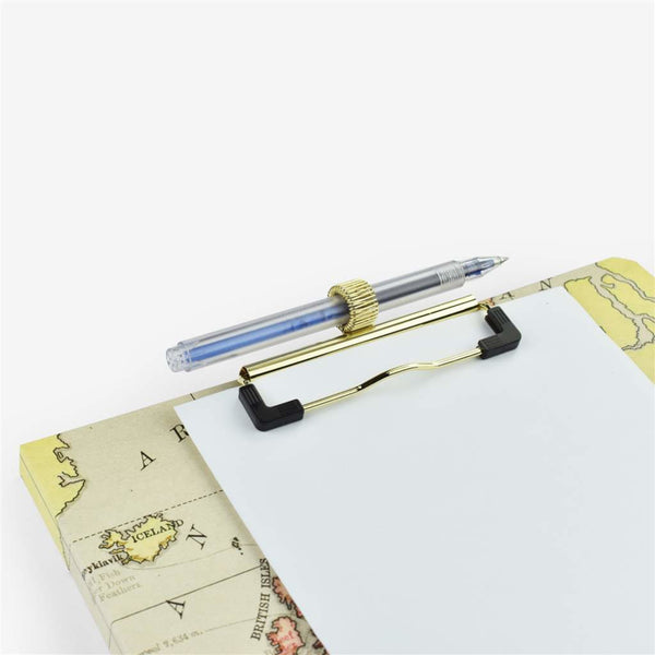 Legami Take Note Clipboard Folder & Lined Pad - Travel Map