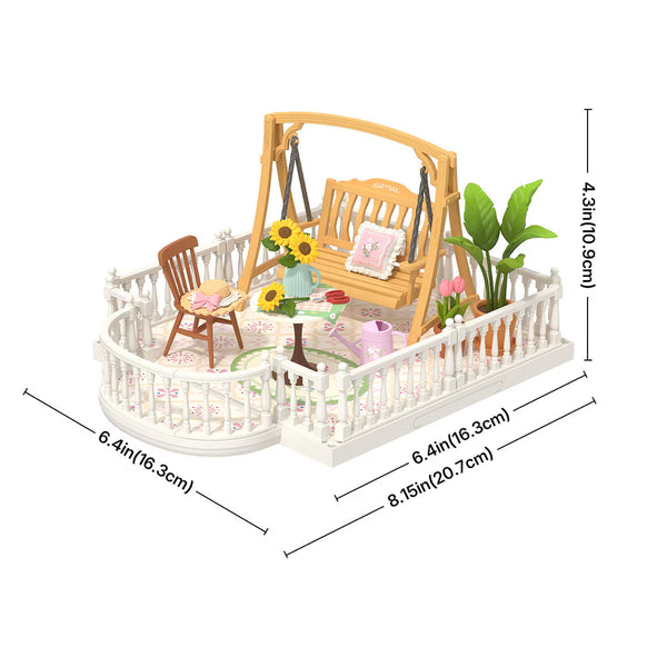 Robotime Rolife DIY Mini Model Kit, Super Creator Extension - Sunny Break Terrace