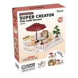 Robotime Rolife DIY Mini Model Kit, Super Creator Extension - Chic Cafe Terrace