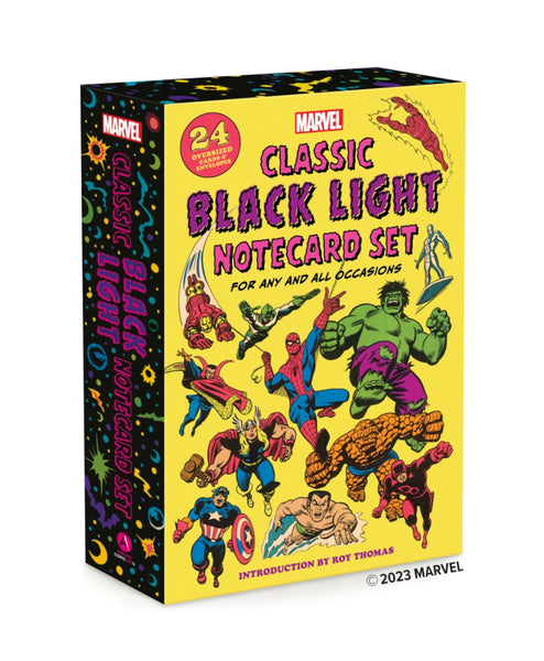 Abram Books - Marvel Classic Black Light Notecard Set