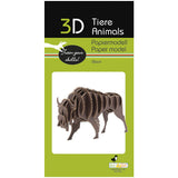 Fridolin 3D Animals Paper Model - Bison