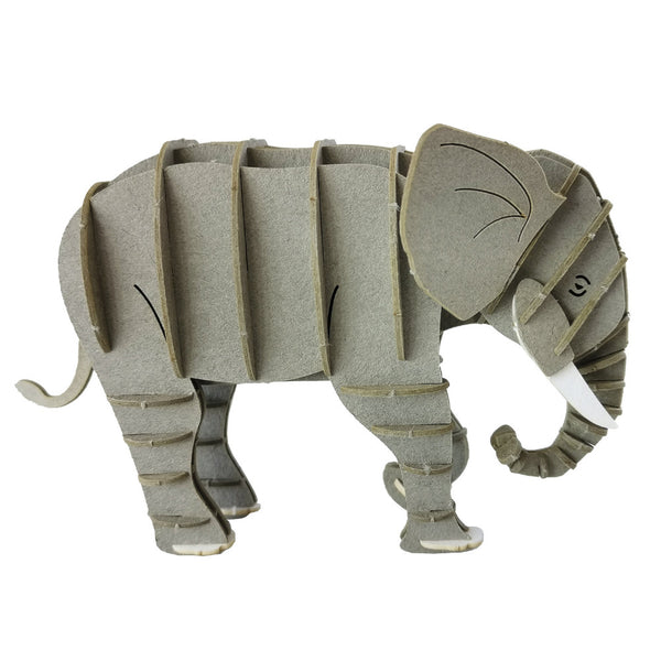 Fridolin 3D Animals Paper Model - Grey Elephant