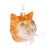 Abbott Hanging Glass Ornament - Cat