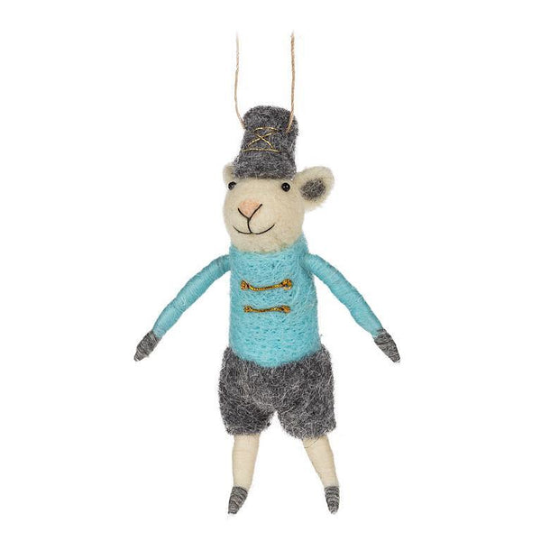 Abbott Hanging Wool Ornament - Soldier Mouse, Assorted
