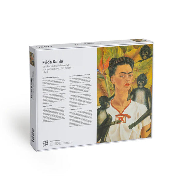 Today Is Art Day Puzzle 1000pc Frida Kahlo: Self-Portrait with Monkeys