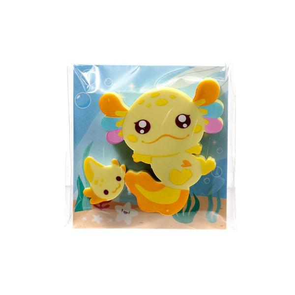 Puckator Eraser Set 2pc Axolotls, Assorted