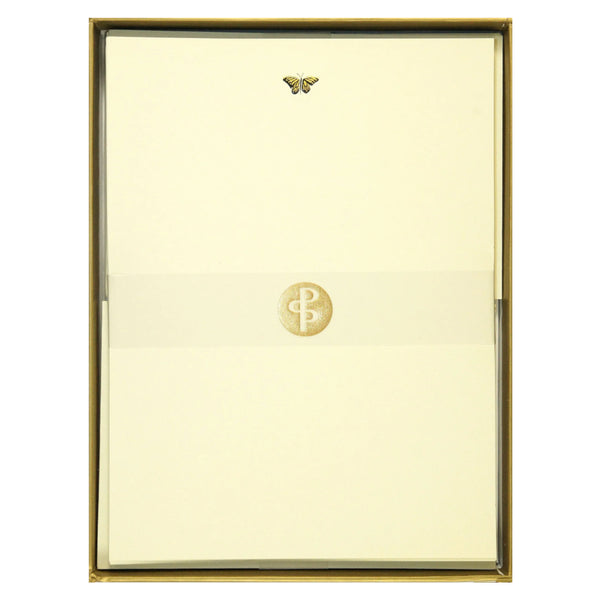Peter Pauper Press Stationery Set - Gold Butterfly