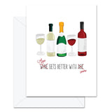 Jaybee Design Greeting Card - Birthday, Age Gets Better With Wine