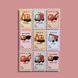Jaybee Design Valentines Card Set 20pk Construction Vehicles