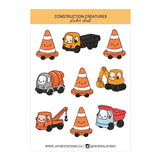 Jaybee Design Valentines Card Set 20pk Construction Vehicles