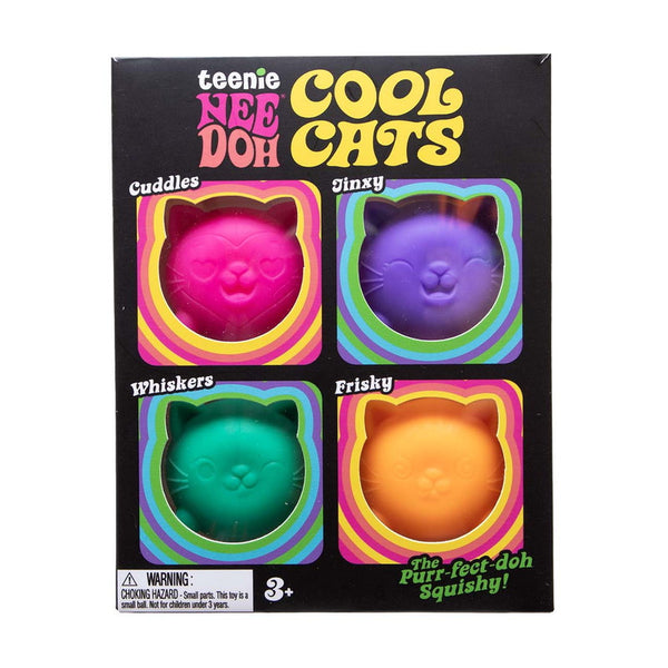 Schylling NeeDoh Teenie Cool Cats 4pk