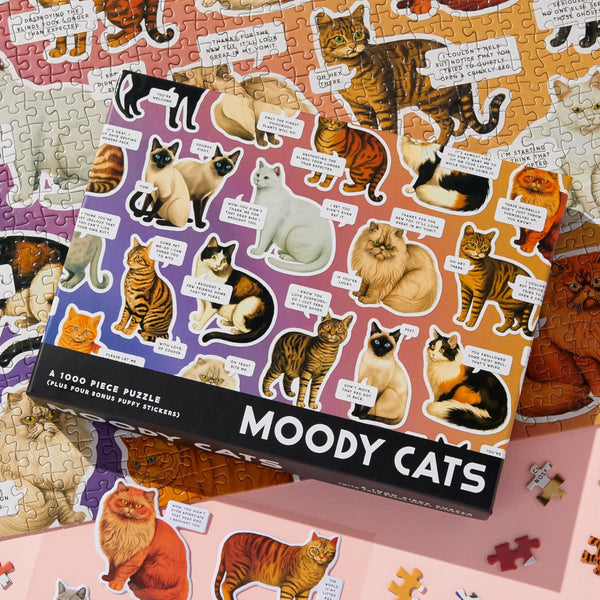 Brass Monkey 1000pc Puzzle - Moody Cats