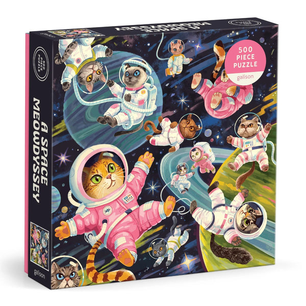Galison 500pc Puzzle - A Space Meowdyssey