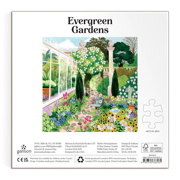 Galison 500pc Puzzle - Evergreen Gardens