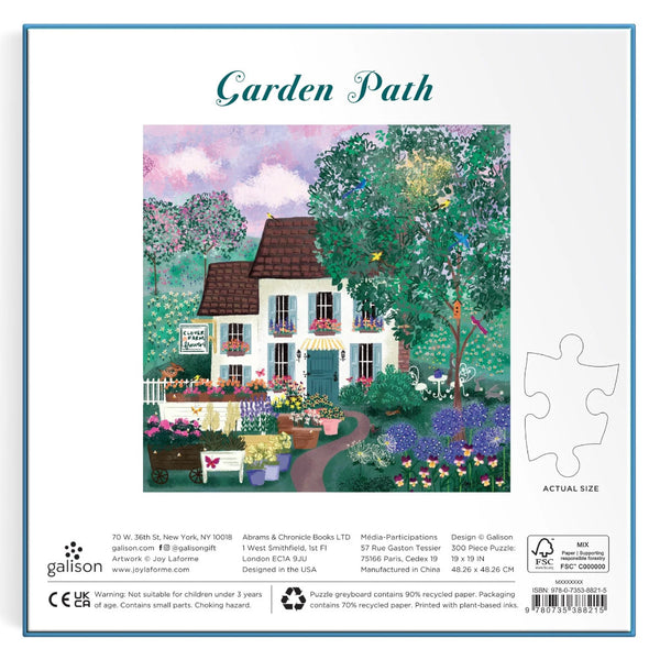 Galison 300pc Puzzle, Oversized Pieces - Joy Laforme Garden Path