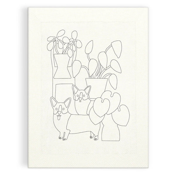 Galison Punch Needle Kit - Corgi Friends