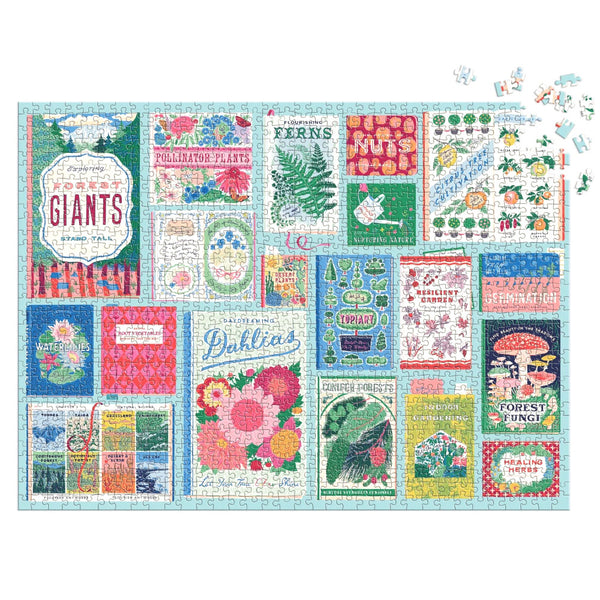 Galison 1000pc Puzzle - Ever Upward Botanist Bookshelf