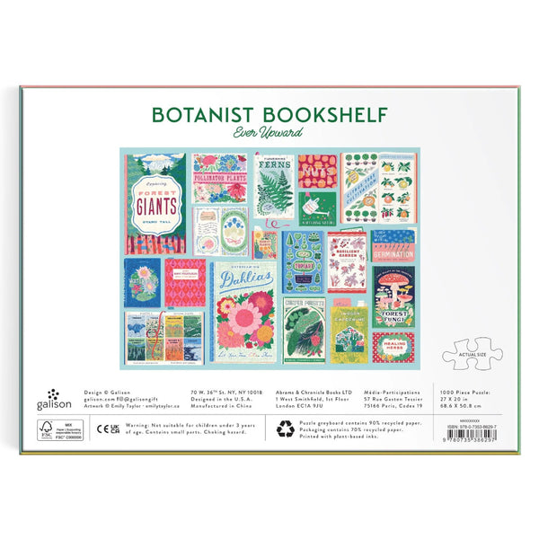 Galison 1000pc Puzzle - Ever Upward Botanist Bookshelf