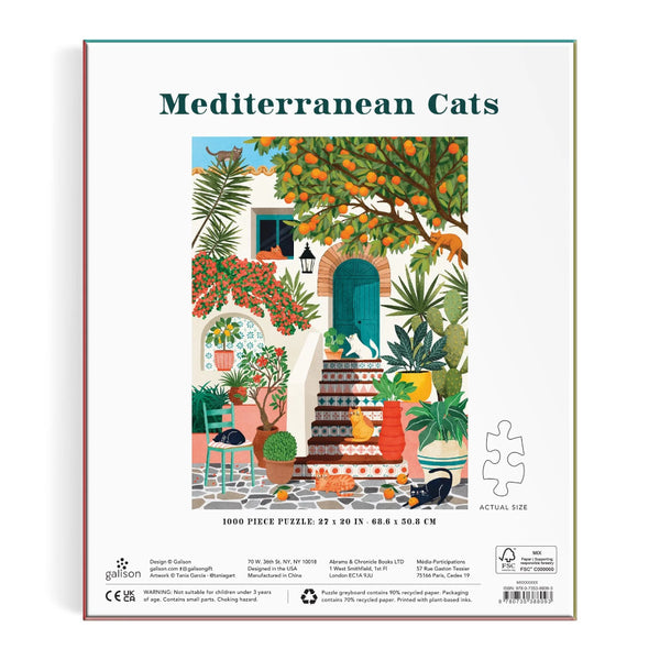 Galison 1000pc Puzzle - Mediterranean Cats