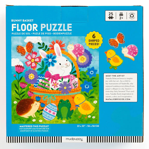 Mudpuppy 25pc Floor Puzzle - Bunny Basket