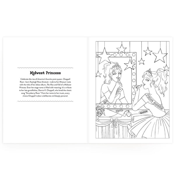 Mudpuppy Unofficial Chappell Roan Colouring Book by Taylor Barron