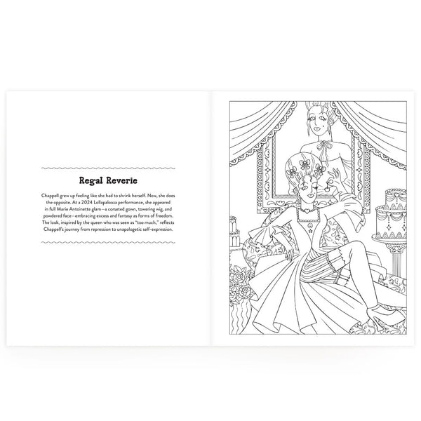 Mudpuppy Unofficial Chappell Roan Colouring Book by Taylor Barron