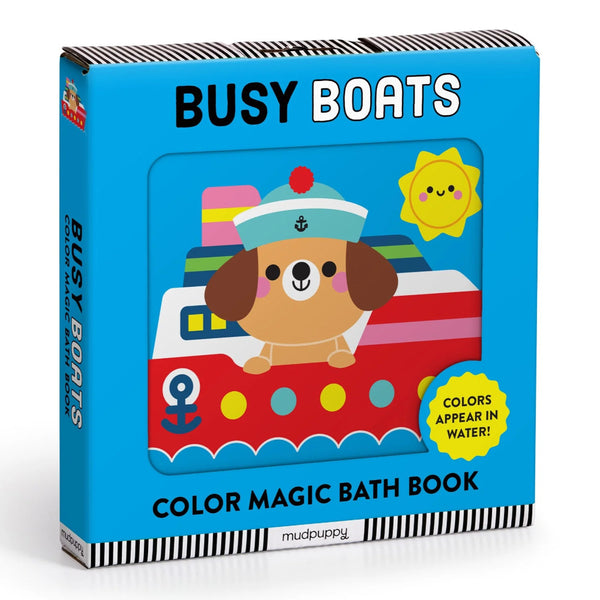 Mudpuppy Color Magic Bath Book - Busy Boats