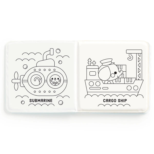 Mudpuppy Color Magic Bath Book - Busy Boats