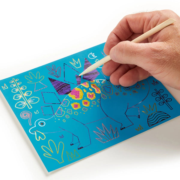 Mudpuppy Scratch Art Magic Kit - Mighty Dinosaur
